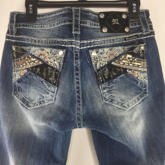Miss Me Denim - MISS ME Dazzled Cropped Jeans, size 31